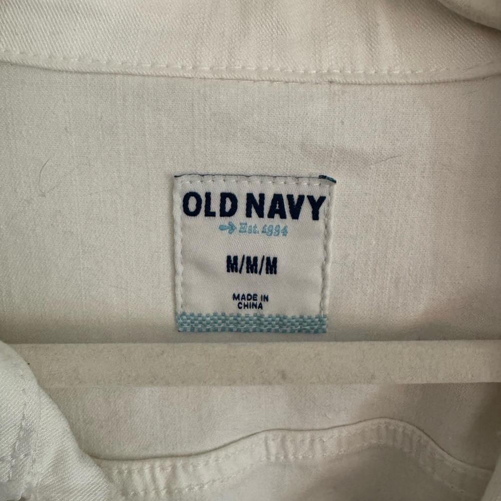 Old Navy white denim jacket - Picture 2 of 3